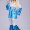 Womens Abba 70s Mamma Mia Costume 1 Womens Abba 70s Mamma Mia Costume -Halloween Fans Shop blue abba costume EF 2054