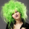 Womens Halloween Neon Green Messy Zombie Wig 2 Womens Halloween Neon Green Messy Zombie Wig -Halloween Fans Shop bright green messy zombie wig 42362