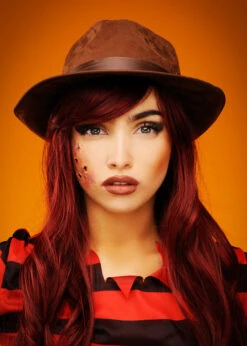 Freddy Krueger Style Brown Fedora Hat