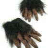 Brown Hairy Hands Werewolf Gloves 2 Brown Hairy Hands Werewolf Gloves -Halloween Fans Shop brown werewolf gloves