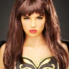 Womens Xena Warrior Princess Style Brown Wig -Halloween Fans Shop brown xena warrior princess wig