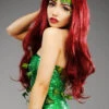 Womens Deluxe Long Dark Red Poison Ivy Style Wig 1 Womens Deluxe Long Dark Red Poison Ivy Style Wig -Halloween Fans Shop burgundy poison ivy wig
