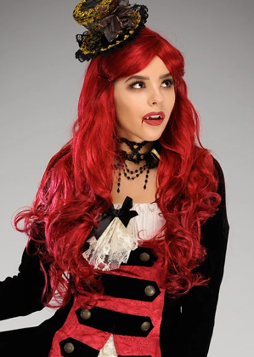 Womens Halloween Long Red Wavy Wig 4 Womens Halloween Long Red Wavy Wig - Image 2