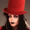 Halloween Voodoo Witch Doctor Burgundy Top Hat 2 Halloween Voodoo Witch Doctor Burgundy Top Hat -Halloween Fans Shop burgundy voodoo top hat
