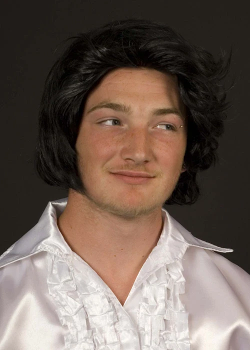 Mens 70s Black Tony Wig 3 Mens 70s Black Tony Wig