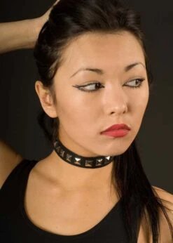 Black Cat Collar Studded Choker