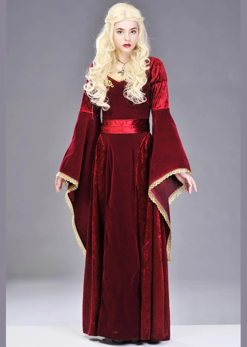 Womens Cersei Lannister Style Medieval Costume 3 Womens Cersei Lannister Style Medieval Costume