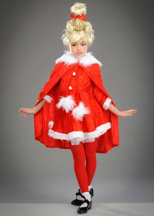 Childrens Size The Grinch Style Cindy Lou Who Costume 3 Childrens Size The Grinch Style Cindy Lou Who Costume