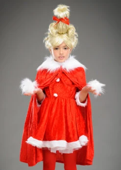 Childrens Size The Grinch Style Cindy Lou Who Costume 10 Childrens Size The Grinch Style Cindy Lou Who Costume -Halloween Fans Shop childrens cindy lou who costume ST219 03