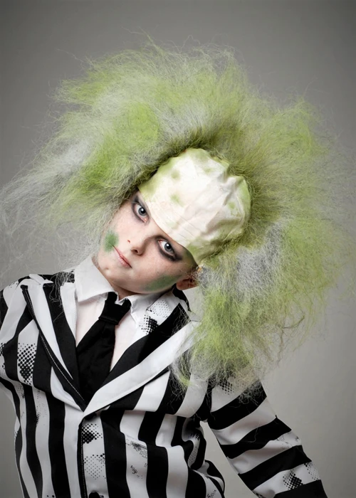 Childrens Deluxe Beetlejuice Style Wig Headpiece 3 Childrens Deluxe Beetlejuice Style Wig Headpiece