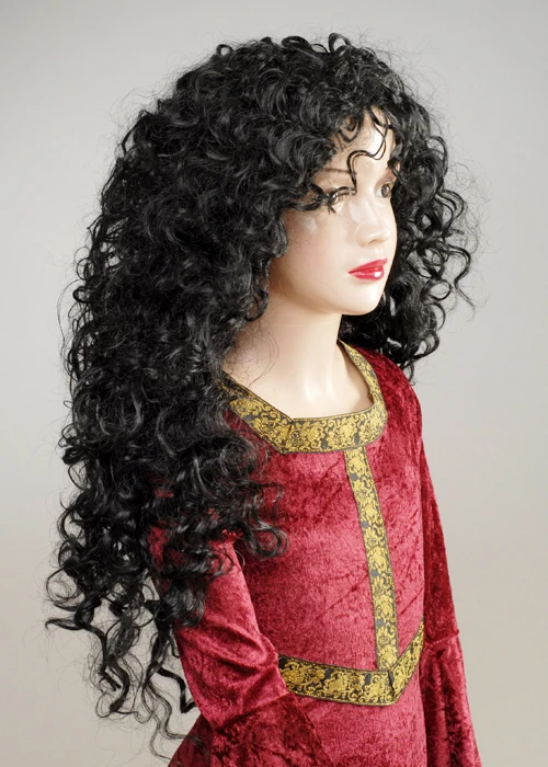 Kids Size Curly Black Mother Gothel Style Wig 4 Kids Size Curly Black Mother Gothel Style Wig - Image 2