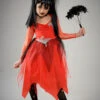Kids Beetlejuice Style Lydia Red Bride Costume 2 Kids Beetlejuice Style Lydia Red Bride Costume -Halloween Fans Shop childrens red beetlejuice bride costume