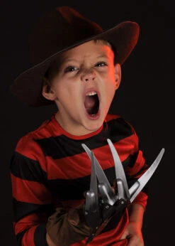 Kids Size Red And Black Striped Freddy Shirt