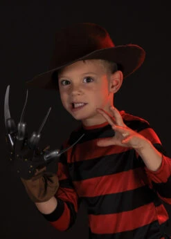 Kids Size Red And Black Striped Freddy Shirt -Halloween Fans Shop childs freddy krueger top 02