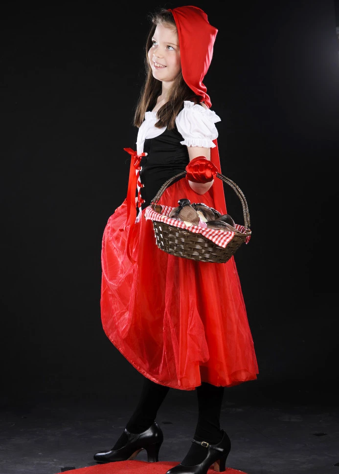 Childrens Long Red Riding Hood Costume 6 Childrens Long Red Riding Hood Costume - Image 4