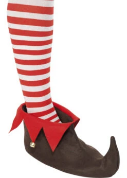 Christmas Brown Elf Shoes With Bells