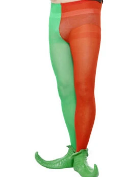 Christmas Red And Green Mens Elf Tights