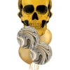 Inflated Chrome Gold Skull Halloween Helium Balloon Cluster 2 Inflated Chrome Gold Skull Halloween Helium Balloon Cluster -Halloween Fans Shop chrome gold skull balloon cluster