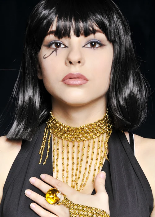 Cleopatra Style Gold Beaded Choker 3 Cleopatra Style Gold Beaded Choker