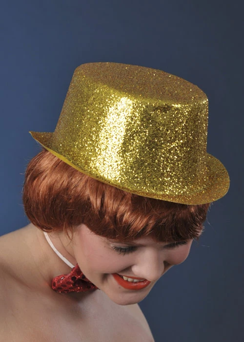 Rocky Horror Columbia Gold Glitter Top Hat 4 Rocky Horror Columbia Gold Glitter Top Hat - Image 2