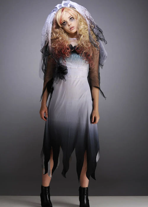 Teen Halloween Dead Zombie Bride Costume 4 Teen Halloween Dead Zombie Bride Costume - Image 2