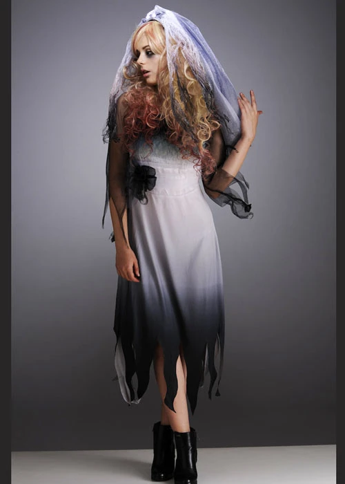 Teen Halloween Dead Zombie Bride Costume 5 Teen Halloween Dead Zombie Bride Costume - Image 3