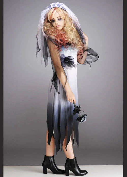 Teen Halloween Dead Zombie Bride Costume 6 Teen Halloween Dead Zombie Bride Costume - Image 4