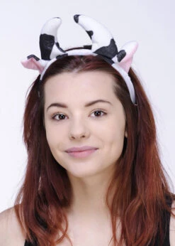 Cute Cow Ears And Horns On Headband