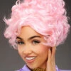 Greatest Showman Style Curly Pink Trapeze Artist Wig -Halloween Fans Shop curly pink anne wheeler wig 52067