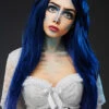 Womens Deluxe Dark Blue Corpse Bride Style Wig -Halloween Fans Shop dark blue corpse bride wig