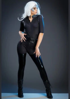 Womens Dark Grey X-Men Style Storm Costume 10 Womens Dark Grey X-Men Style Storm Costume -Halloween Fans Shop dark grey storm costume 03