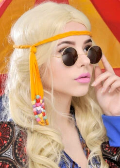 Dark 70s Round Hippy Sunglasses