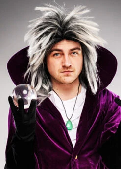 Mens 80s David Bowie Labyrinth Style Silver Wig -Halloween Fans Shop david bowie labyrinth wig 02