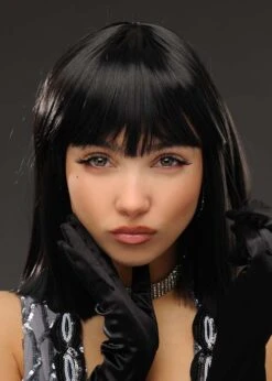 Ladies 20s Black Blunt Bob Lola Wig