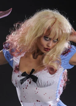 Deluxe Bloody Blonde Zombie Alice Wig 7 Deluxe Bloody Blonde Zombie Alice Wig -Halloween Fans Shop deluxe bloody zombie alice wig 02