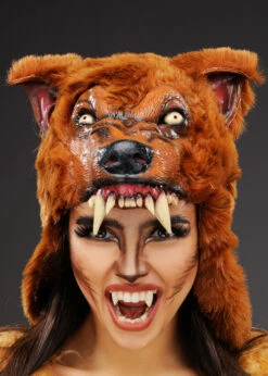 Deluxe Brown Werewolf Mask Headpiece