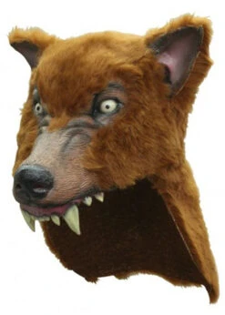 Deluxe Brown Werewolf Mask Headpiece -Halloween Fans Shop deluxe brown wolf mask headpiece 02