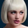 Ladies Short Blonde Bob Fever Mia Wig -Halloween Fans Shop deluxe fever blonde mia wig