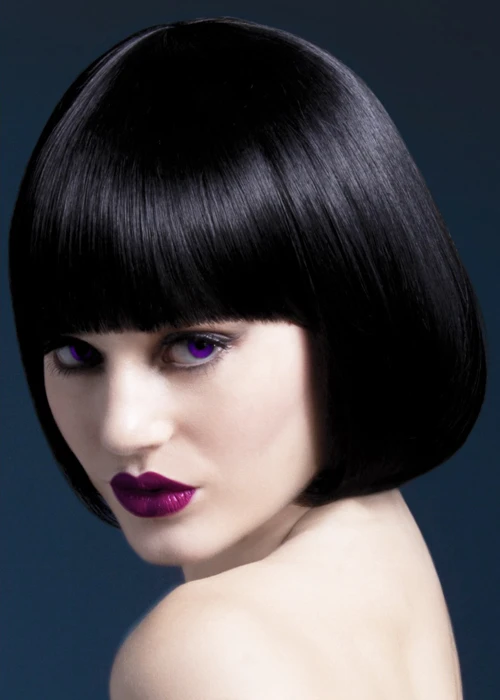 Deluxe Gothic Black Bobbed Mia Wig 3 Deluxe Gothic Black Bobbed Mia Wig