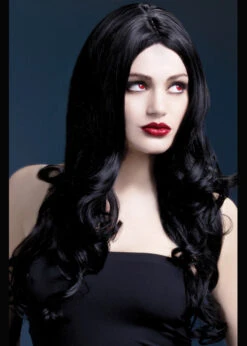 Deluxe Gothic Curly Black Rhianne Wig