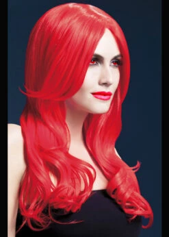 Deluxe Gothic Long Red Wavy Khloe Wig