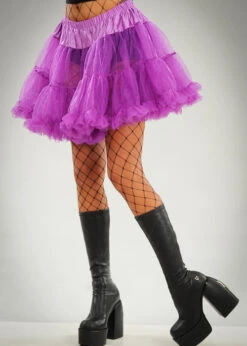 Womens Deluxe Gothic Purple Full Petticoat 5 Womens Deluxe Gothic Purple Full Petticoat -Halloween Fans Shop deluxe purple tutu underskirt 8990 01