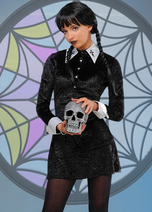 Womens Halloween Deluxe Wednesday Costume 4 Womens Halloween Deluxe Wednesday Costume - Image 2