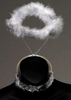 Fallen Angel Dirty White Fluffy Halo