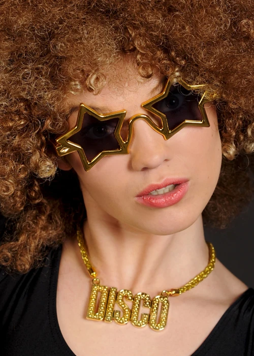 Gold 70s Disco Necklace 3 Gold 70s Disco Necklace