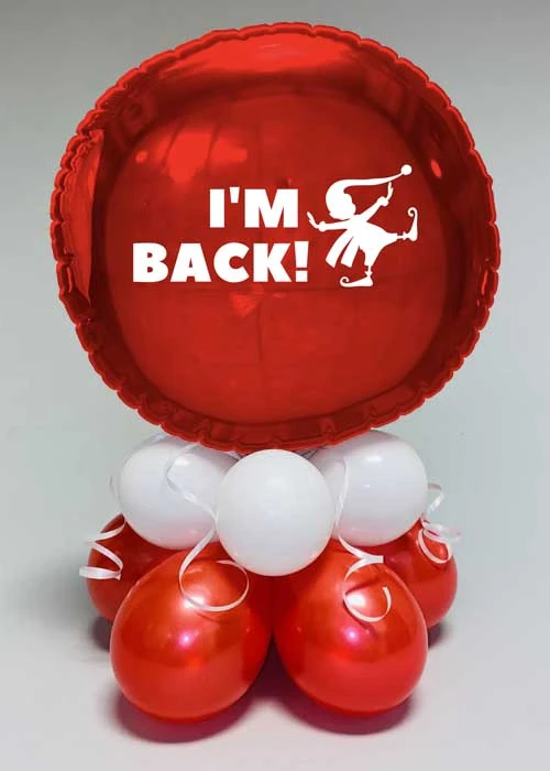 Inflated Elf On The Shelf I'm Back Balloon Centrepiece 3 Inflated Elf On The Shelf I'm Back Balloon Centrepiece