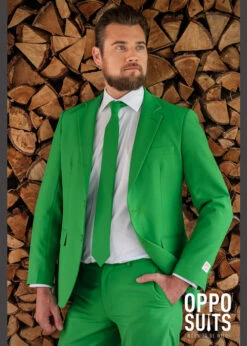Adult Mens Bright Green Evergreen Oppo Suit Costume