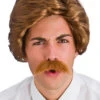 70s News Guy Anchorman Style Wig And Moustache -Halloween Fans Shop ew 8192rs