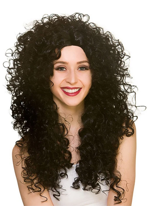 Womens Long Black Curly Wig 3 Womens Long Black Curly Wig
