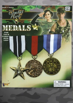 Military Fancy Dress Army War Medals